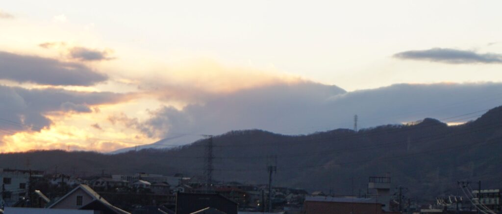 2021年2月18日夕方の富士山